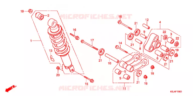 ACHTER KUSSEN(2) Honda MOTO 100 CRF 2004  CRF100F4