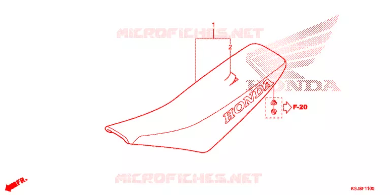 ENKELE ZITTING(2) Honda MOTO 100 CRF 2013  CRF100FD