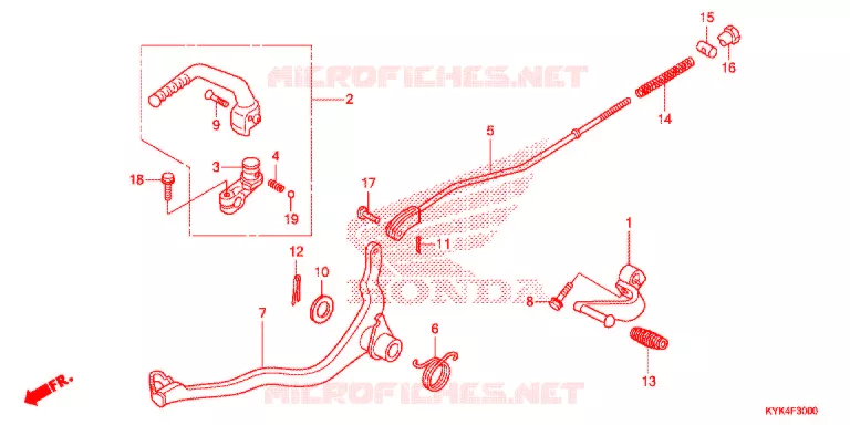 PEDAAL/KICKSTARTER ARM Honda MOTO 110 CRF 2014  CRF110FE