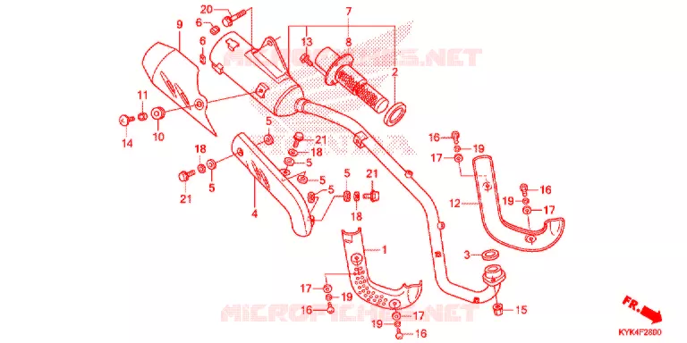 UITLAATDEMPER(2) Honda MOTO 110 CRF 2014  CRF110FE