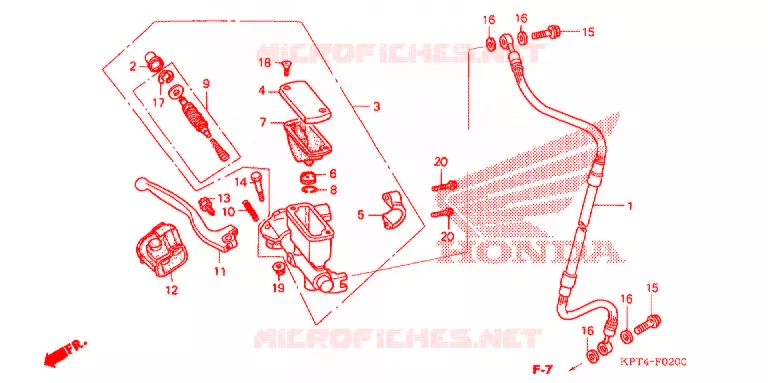 VOORREM HOOFDCILINDER Honda MOTO 150 CRF 2011  CRF150FB