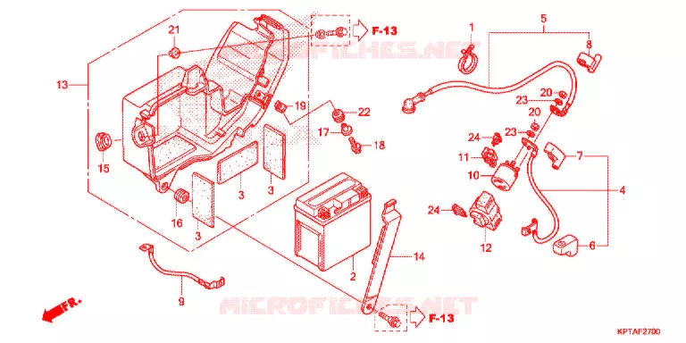 ACCU (CRF150F'12/'13/'14) Honda MOTO 150 CRF 2012  CRF150FC