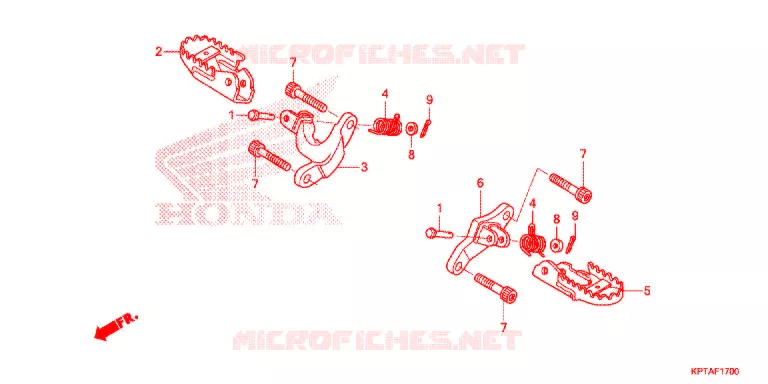 OPSTAP/KICKARM/ WISSEL PEDAAL Honda MOTO 150 CRF 2012  CRF150FC