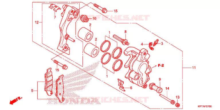 VOOR REMKLAUW Honda MOTO 150 CRF 2012  CRF150FC
