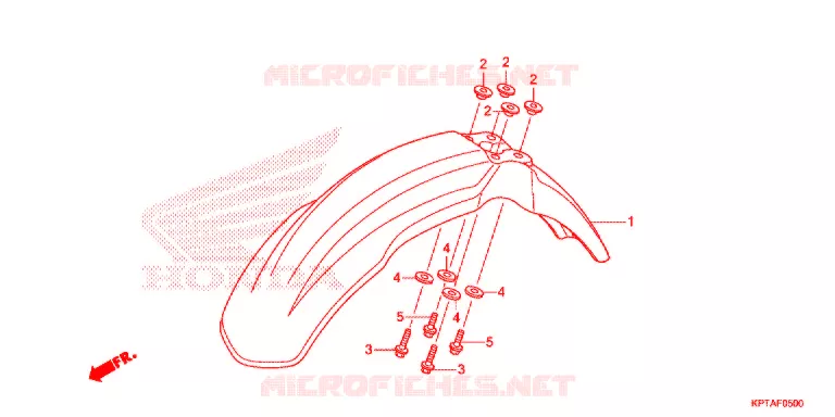 VOORSPATBORD Honda MOTO 150 CRF 2012  CRF150FC