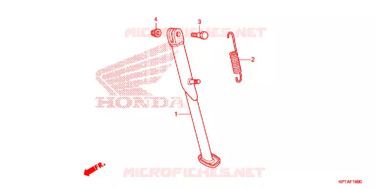 ZIJDE STANDAARD Honda MOTO 150 CRF 2012  CRF150FC