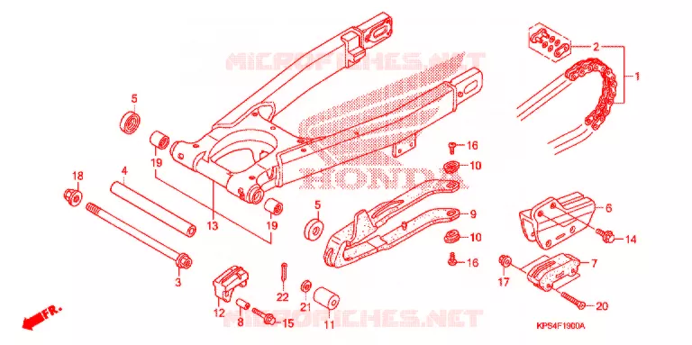 ZWAAI-ARM/KETTINGKAST Honda MOTO 230 CRF 2004  CRF230F4