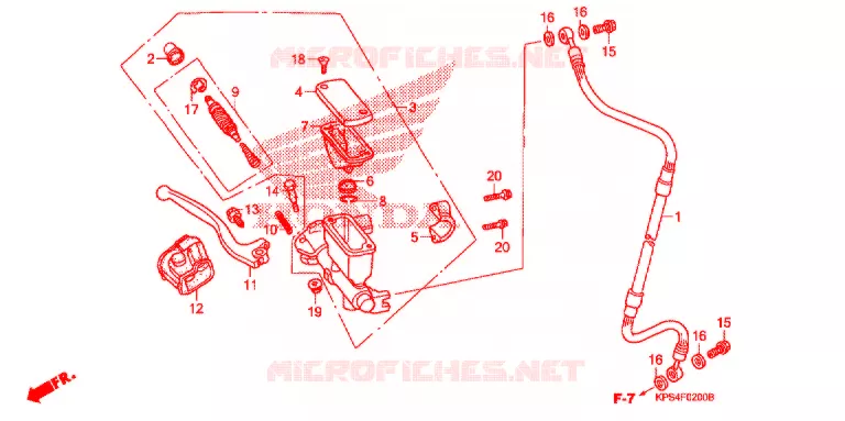 VOORREM HOOFDCILINDER Honda MOTO 230 CRF 2012  CRF230FB