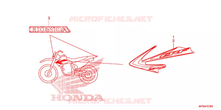 EMBLEEM/STREEP ('12-'14) Honda MOTO 230 CRF 2014  CRF230FE