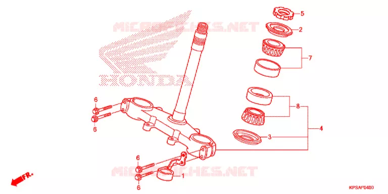 STURING STANG/BOVENSTE BRUG Honda MOTO 230 CRF 2014  CRF230FE