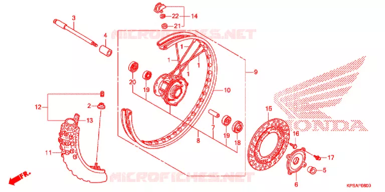 VOOR WIEL Honda MOTO 230 CRF 2015  CRF230FF