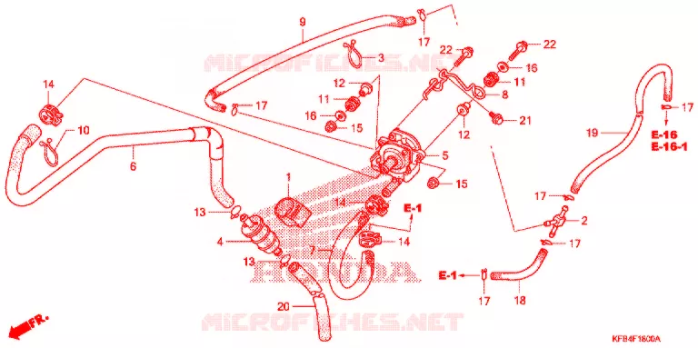 LUCHTZUIGKLEP Honda MOTO 230 CRF 2011  CRF230LB