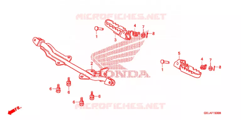 OPSTAP/KICKARM/ WISSEL PEDAAL Honda MOTO 50 CRF 2005  CRF50F5