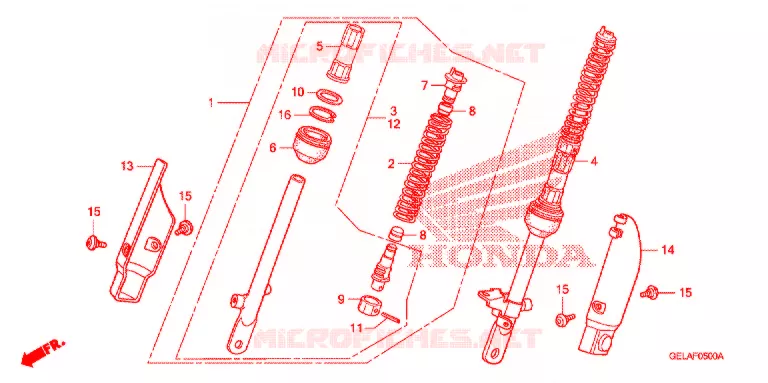 VOOR KUSSEN Honda MOTO 50 CRF 2005  CRF50F5