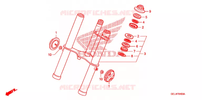 VOOR VORK Honda MOTO 50 CRF 2005  CRF50F5