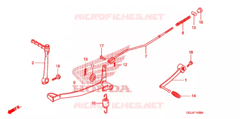 WISSEL PEDAAL/REMPEDAAL/KICKSTARTER ARM Honda MOTO 50 CRF 2005  CRF50F5