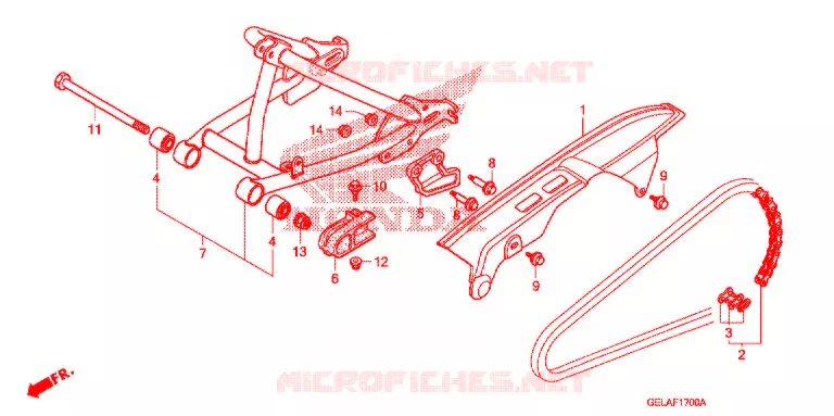 ZWAAI-ARM/KETTINGKAST Honda MOTO 50 CRF 2005  CRF50F5