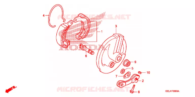VOOR REM PANEEL Honda MOTO 50 CRF 2006  CRF50F6