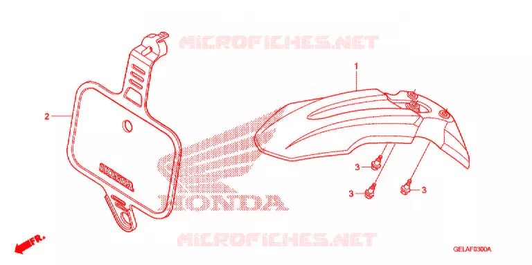 VOORSPATBORD Honda MOTO 50 CRF 2006  CRF50F6