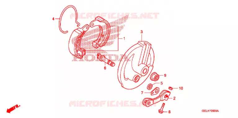 VOOR REM PANEEL Honda MOTO 50 CRF 2009  CRF50F9