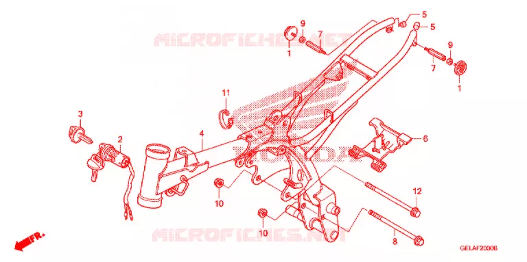 FRAME CHASSIS Honda MOTO 50 CRF 2011  CRF50FB