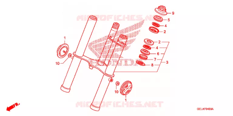 VOOR VORK Honda MOTO 50 CRF 2011  CRF50FB