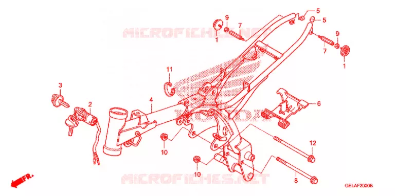 FRAME CHASSIS Honda MOTO 50 CRF 2012  CRF50FC
