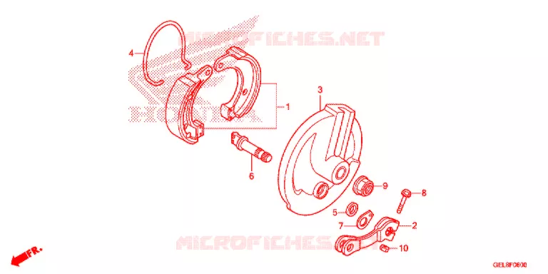 VOOR REM PANEEL Honda MOTO 50 CRF 2014  CRF50FE