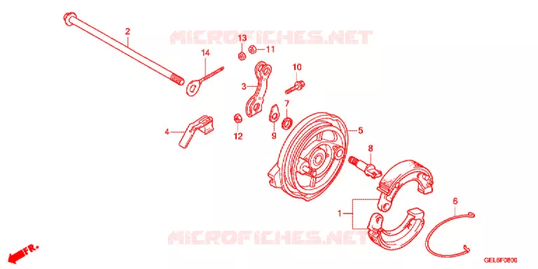 ACHTER REM PANEEL Honda MOTO 50 CRF 2019  CRF50FE