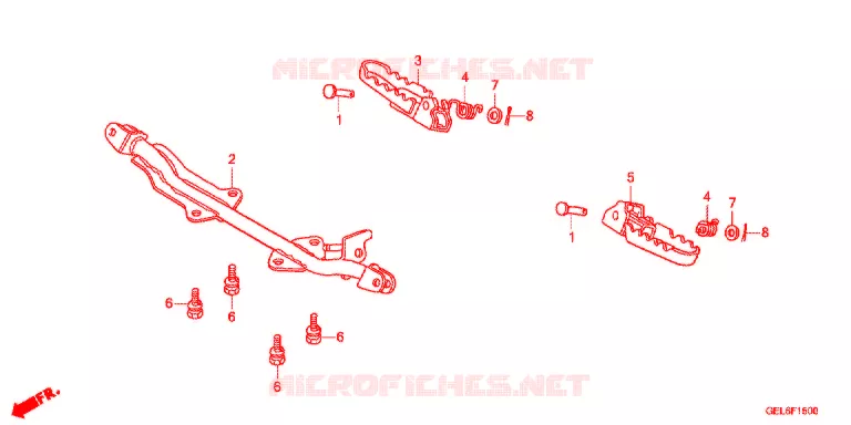 OPSTAP/KICKARM/ WISSEL PEDAAL Honda MOTO 50 CRF 2014  CRF50FE