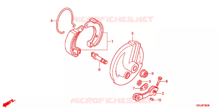VOOR REM PANEEL Honda MOTO 50 CRF 2014  CRF50FE