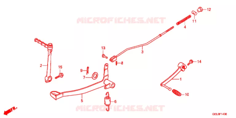WISSEL PEDAAL/REMPEDAAL/KICKSTARTER ARM Honda MOTO 50 CRF 2015  CRF50FE