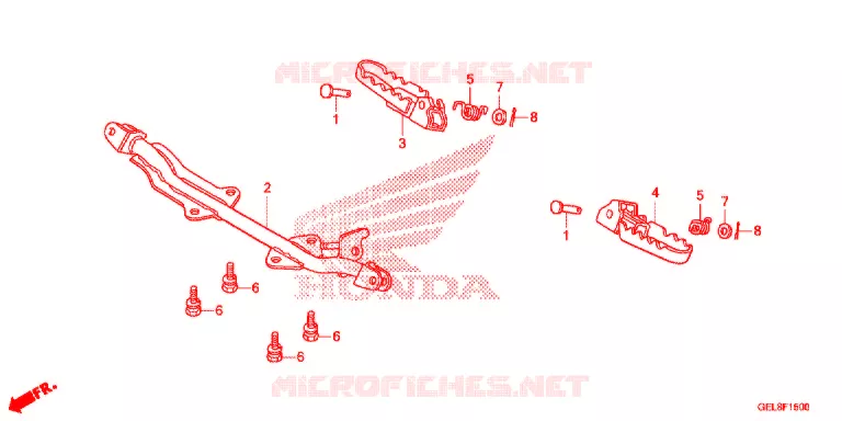 OPSTAP/KICKARM/ WISSEL PEDAAL Honda MOTO 50 CRF 2015  CRF50FF