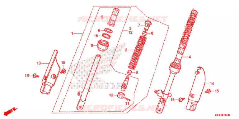 VOOR KUSSEN Honda MOTO 50 CRF 2016  CRF50FG