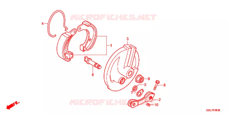 VOOR REM PANEEL Honda MOTO 50 CRF 2018  CRF50FH