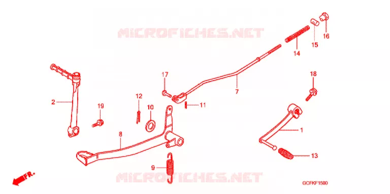 OPSTAP/KICKARM/ WISSEL PEDAAL Honda MOTO 70 CRF 2005  CRF70F5