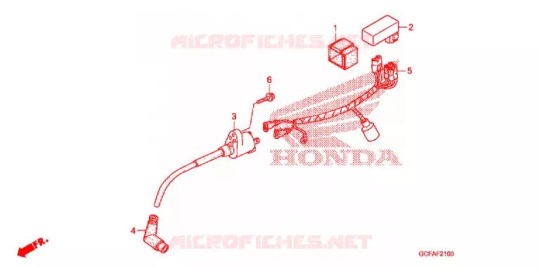 BEDRADINGSBUNDEL/ONTSTEKINGSSPOEL Honda MOTO 70 CRF 2006  CRF70F6