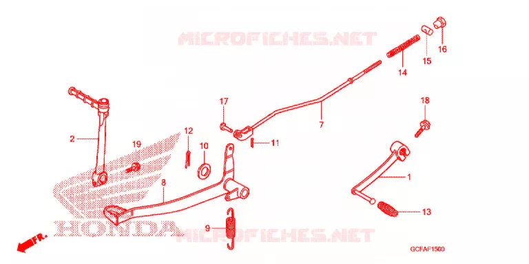 OPSTAP/KICKARM/ WISSEL PEDAAL Honda MOTO 70 CRF 2006  CRF70F6