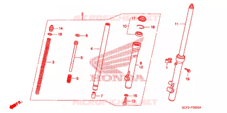 VOOR VORK Honda MOTO 70 CRF 2006  CRF70F6
