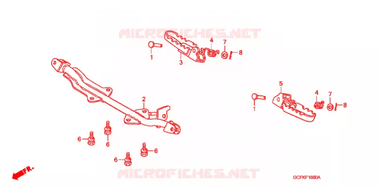 OPSTAP/KICKARM/ WISSEL PEDAAL Honda MOTO 70 CRF 2006  CRF70F6