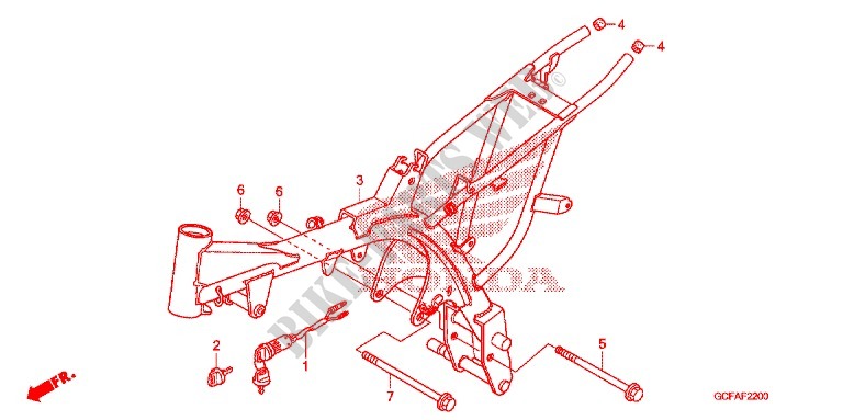 FRAME CHASSIS voor Honda CRF 70 2008