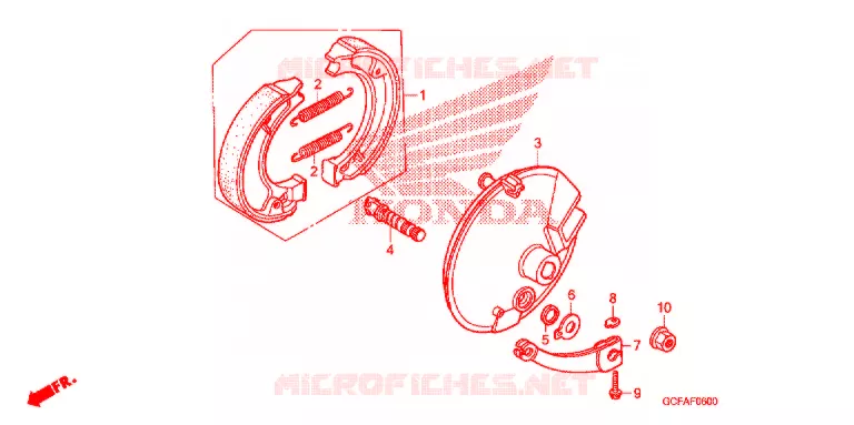 VOOR REM PANEEL Honda MOTO 70 CRF 2008  CRF70F8