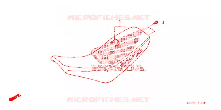ENKELE ZITTING(2) Honda MOTO 70 CRF 2009  CRF70F9