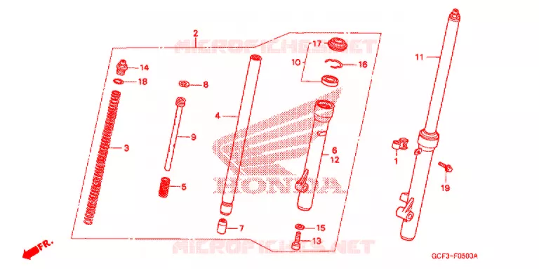 VOOR VORK Honda MOTO 70 CRF 2010  CRF70F9