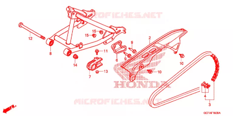 ZWAAI-ARM/KETTINGKAST Honda MOTO 70 CRF 2009  CRF70F9