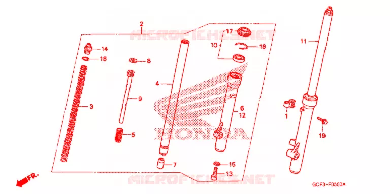 VOOR VORK Honda MOTO 50 CRF 2011  CRF70FB