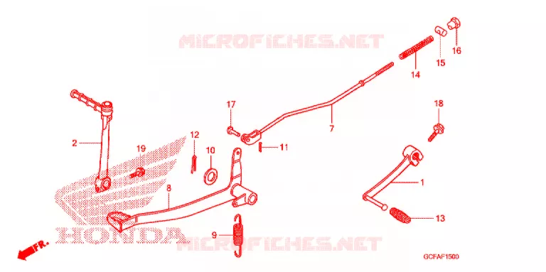 OPSTAP/KICKARM/ WISSEL PEDAAL Honda MOTO 50 CRF 2011  CRF70FB