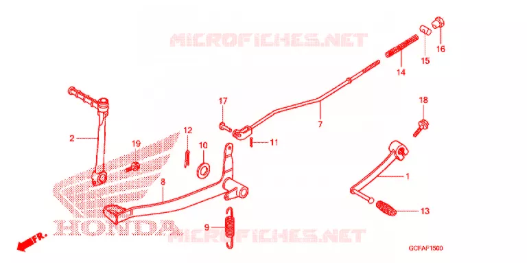 OPSTAP/KICKARM/ WISSEL PEDAAL Honda MOTO 50 CRF 2012  CRF70FC