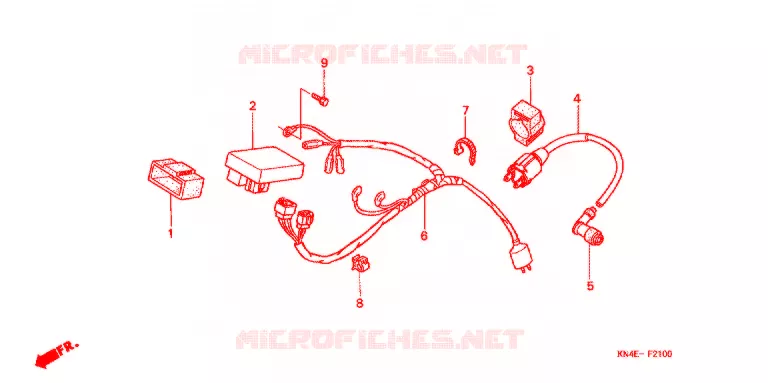 BEDRADINGSBUNDEL/ACCU Honda MOTO 80 CRF 2004  CRF80F4