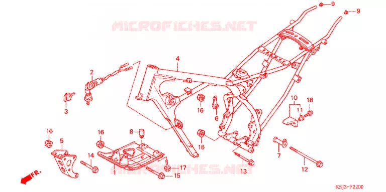 FRAME CHASSIS Honda MOTO 80 CRF 2005  CRF80F5